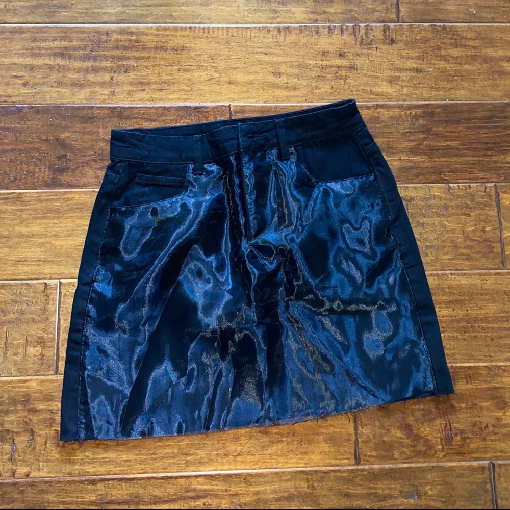 Black Denim Skirt